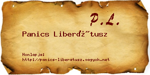 Panics Liberátusz névjegykártya